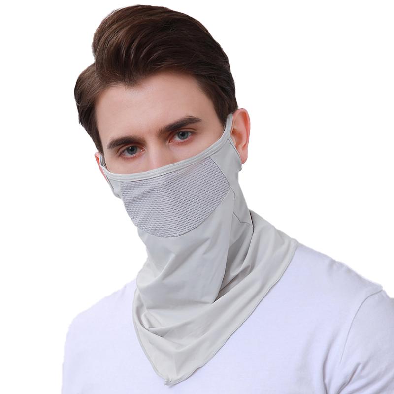 1 шт. шейный платок практичная спортивная маска для лица современная вентиляция модная ледяная шелковая маска для ушей солнцезащитный крем