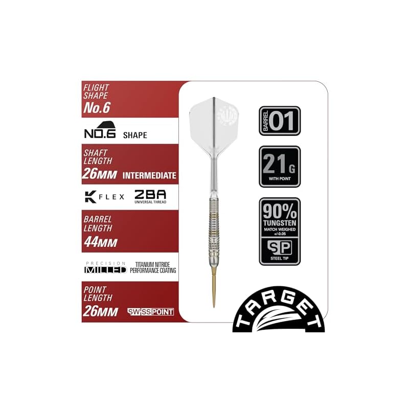 TARGET PRIME SERIES RAPTOR GEN-5 90% 21G ДАРТСЫ С СТАЛЬНЫМ НАКОНЕЧНИКОМ 2024 (Серия Prime Raptor G5 Сталь)