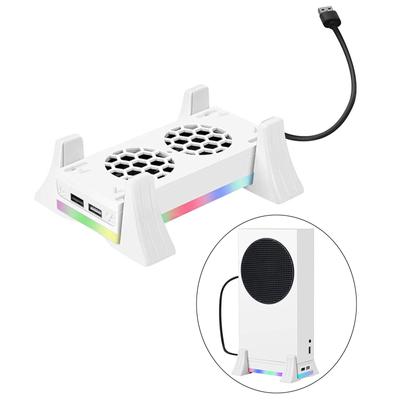 Нижний вентилятор охлаждения для XB Series S с RGB-полосой подсветки, 3-уровневая регулировка, консольный охладитель 4000-4300-4500 об/мин с портом USB