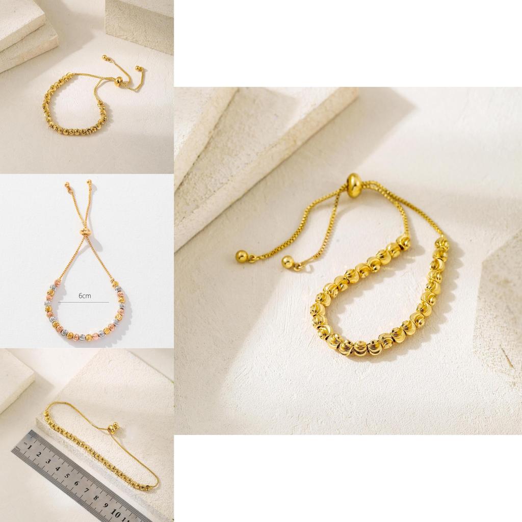 Modern Artistic Copper Alloy Charm Bracelet With Round Elements For Female Travel Gift