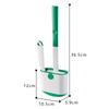 Toilet Brush Bundle Wall Mounted Toilet Brush with Drain Holder Bpa-free Silicone Flat Head Flexible Soft Bristles Cleaning Brush