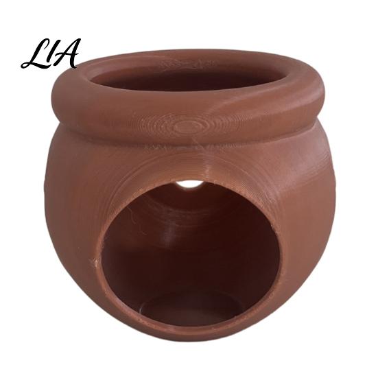 Small Fish Shelter Aquarium Shrimp Hideout, Betta House with Suction Cup, Tank Ornament Cabin Design Hide Cave for Habitat