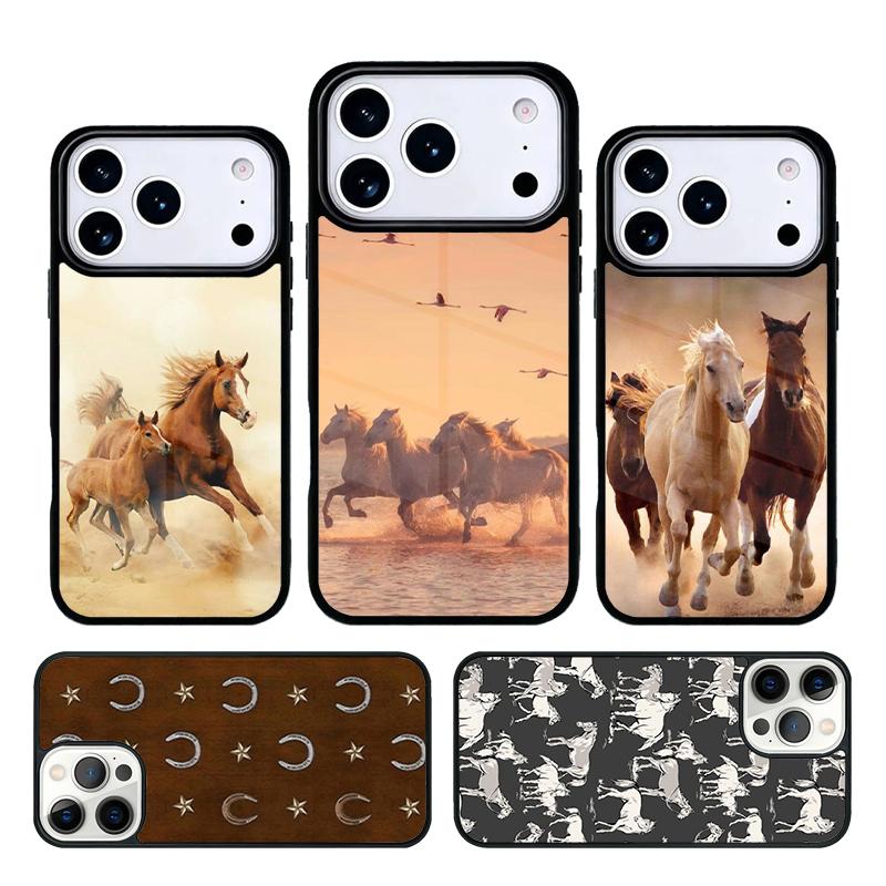 Красивый Элегантный Коричневый Конь Мягкий Чехол для Телефона для IPhone 11 12 13 14 15 16e 17 Pro Max Чехол для IPhone 17 Air
