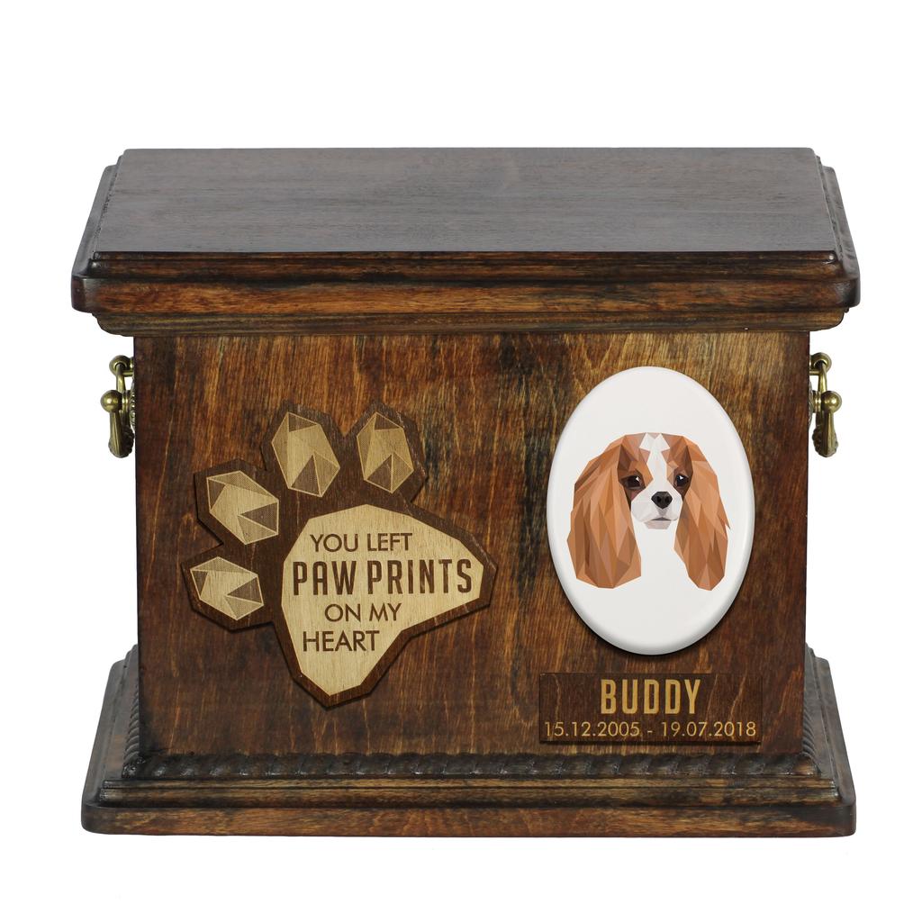 Cavalier King Charles Spaniel – Urn for dog ashes, personalized urn with engraving | Art-Dog