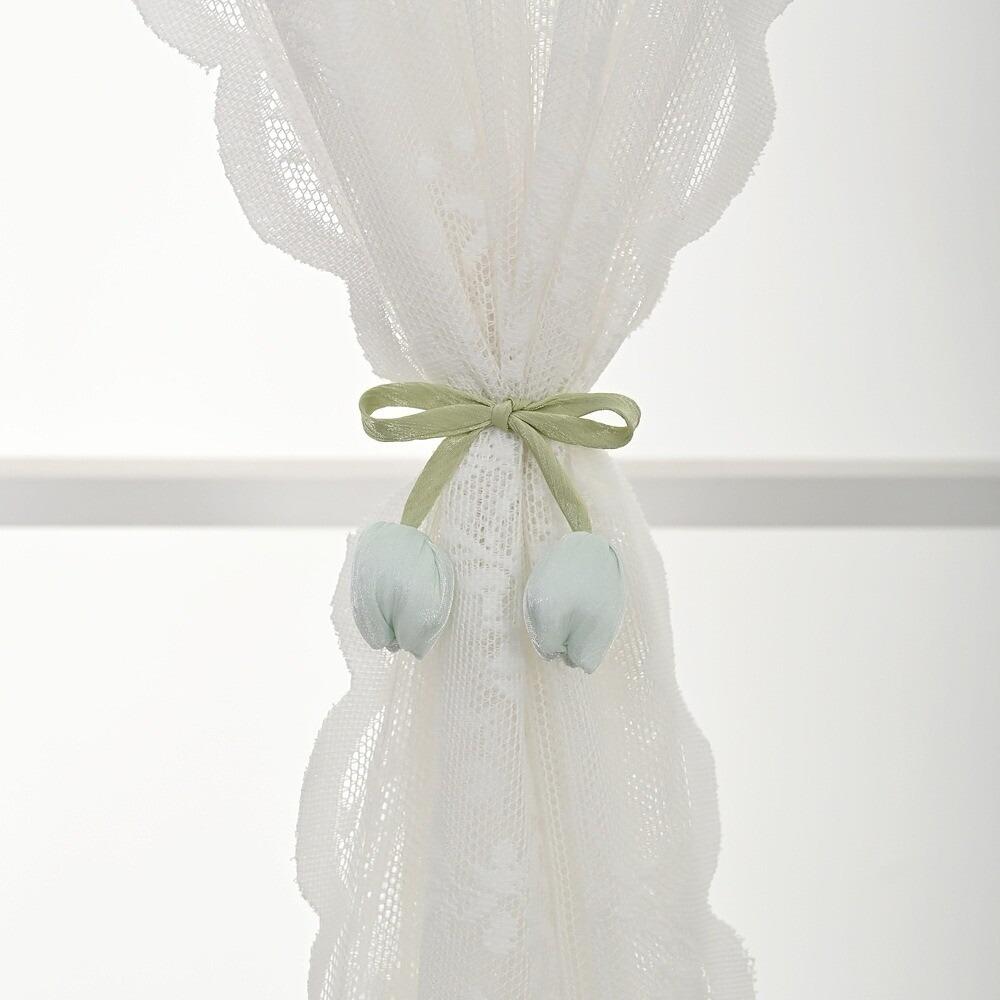 1Pair Elegant Tulip Curtain Straps Adjustable Curtain Buckle Elegant Curtains Tie Rope Living Room