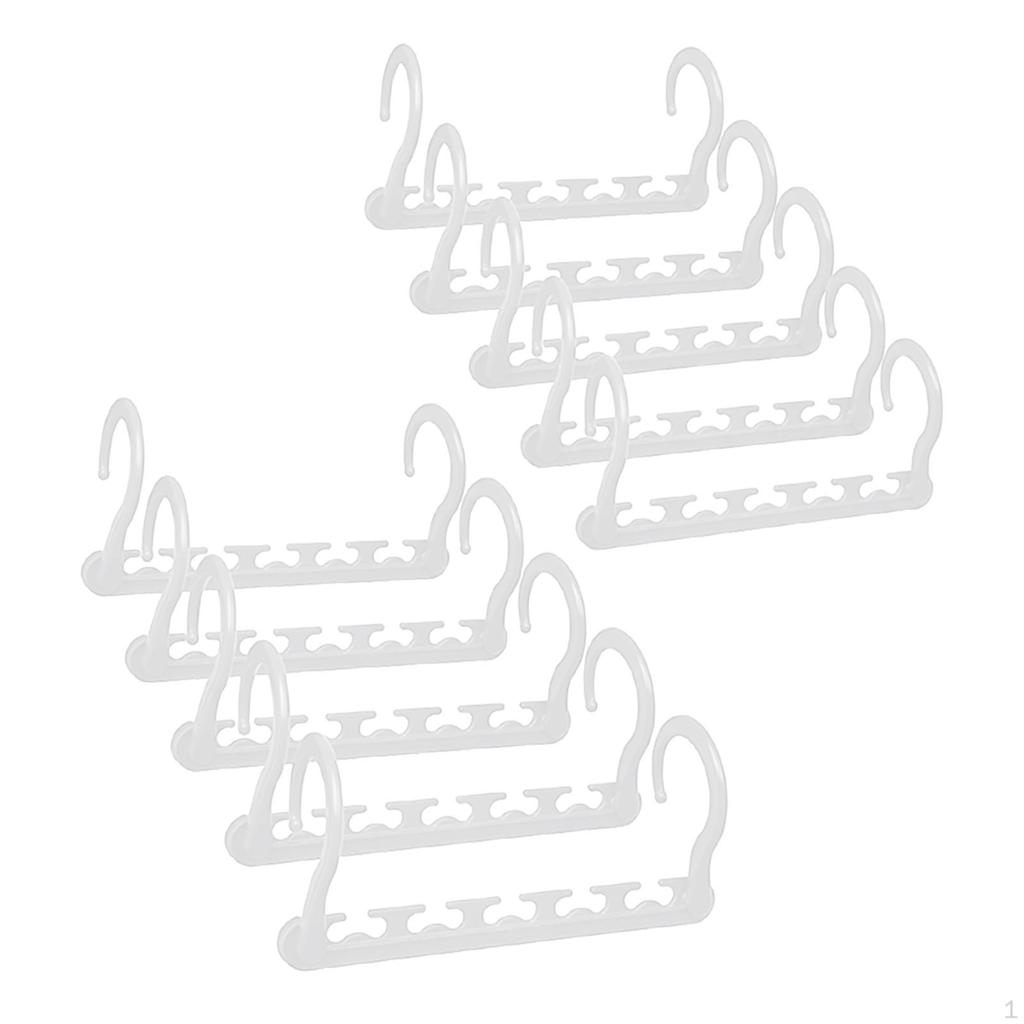 10 Pack Space Efficient Hangers for Closet Organization And Storage of Pants Jeans