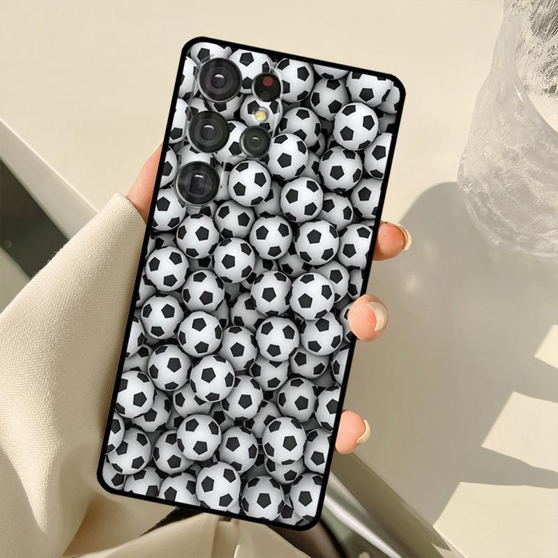 Football Soccer Ball Case For Samsung Galaxy S22 S21 Ultra Note 20 S8 S9 S10 Note 10 Plus S20 FE S21 FE Cover