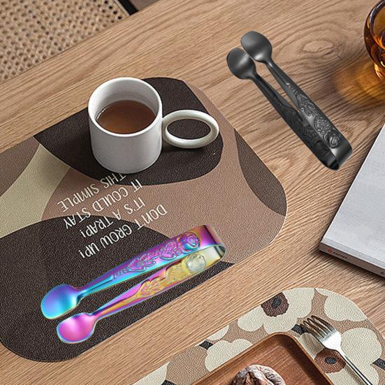 Зажим для кубиков льда из нержавеющей стали, нержавеющий, яркий цвет, удобная ручка, круглая головка, сахар, еда, барбекю, щипцы для выпечки, кухонный инструмент