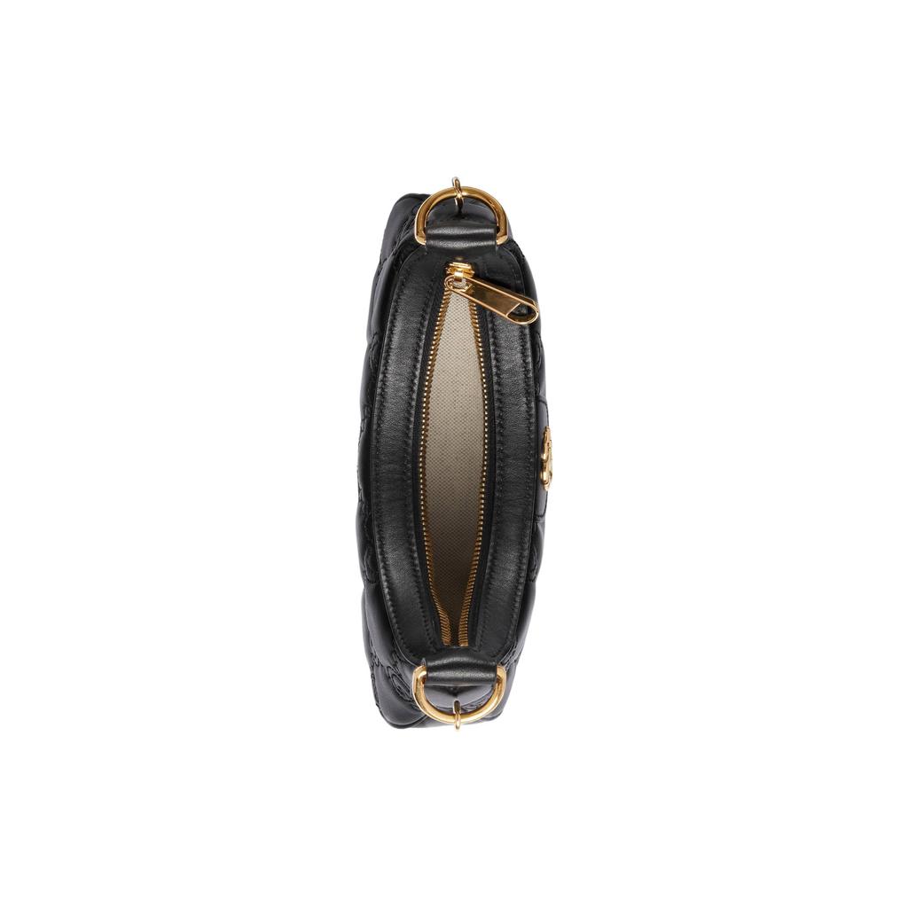 Gucci GG Matelassé Золотой Логотип Цепь Холщовый Рюкзак Кожаная Сумка на Плечо Женская Сумка на Плечо Черный 739736-UM8IG-1000