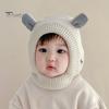 Children Hat Winter Pet Cap Knitted High Elasticity Keep Warm Solid Color Ear Decor Toddler Boys Girls Beanie Photo Prop Headwear
