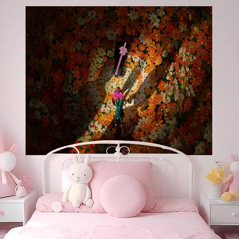 TV Game SSquids Anime Tapestry Art Science Fiction Room Home Decor Wall Art Decor