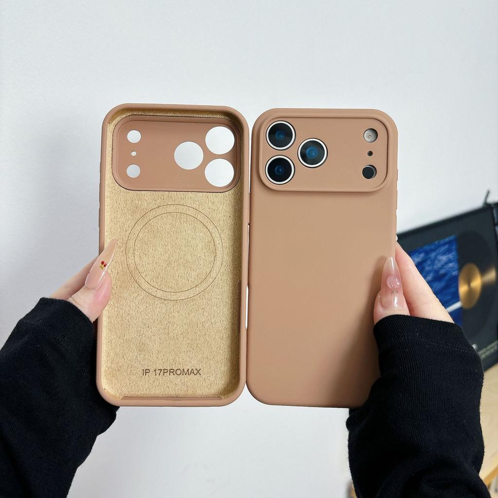 Применимо к чехлу для мобильного телефона iPhone17 Pro, магнитное всасывание, жидкий силикон, официальный встроенный Apple 16, 15, противоударный защитный чехол