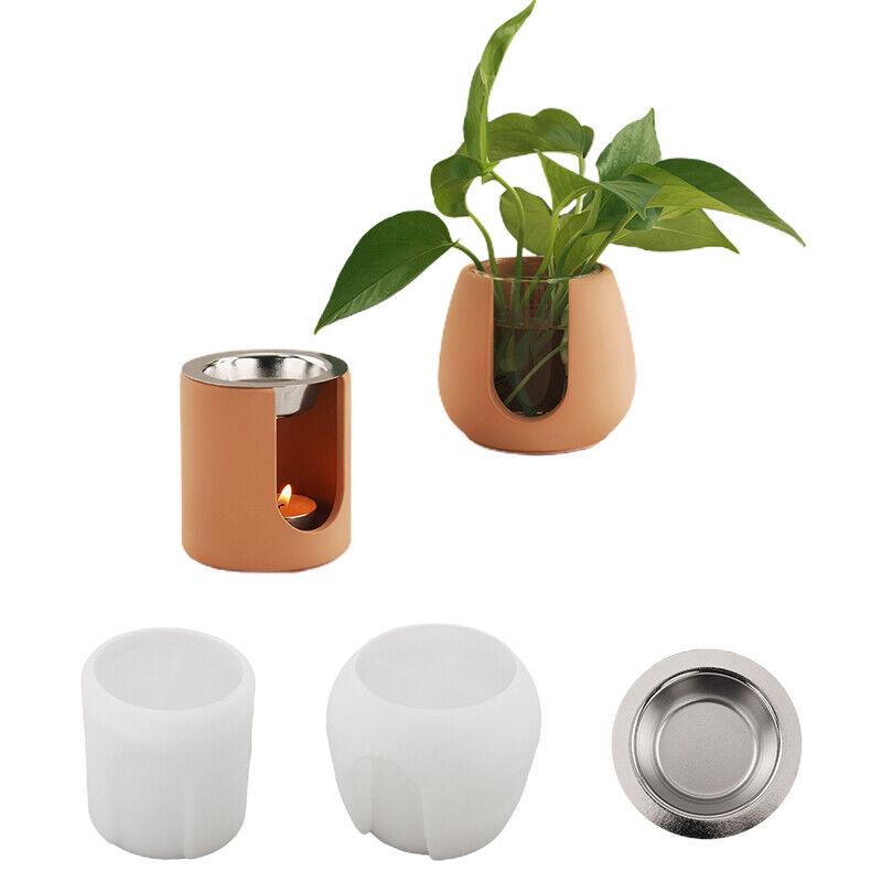DIY Incense Burner Mold Candle Holder Silicone Mold Hydroponic Plant Vessel Concrete Resin Silicone Mold Crafts Home Decoration