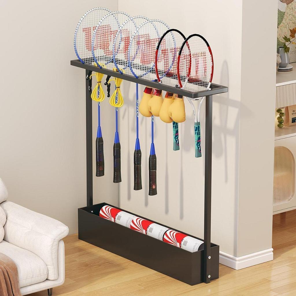 Badminton Racket Holder Heavy Duty Metal Display Rack Tennis Organizer Stand Stable