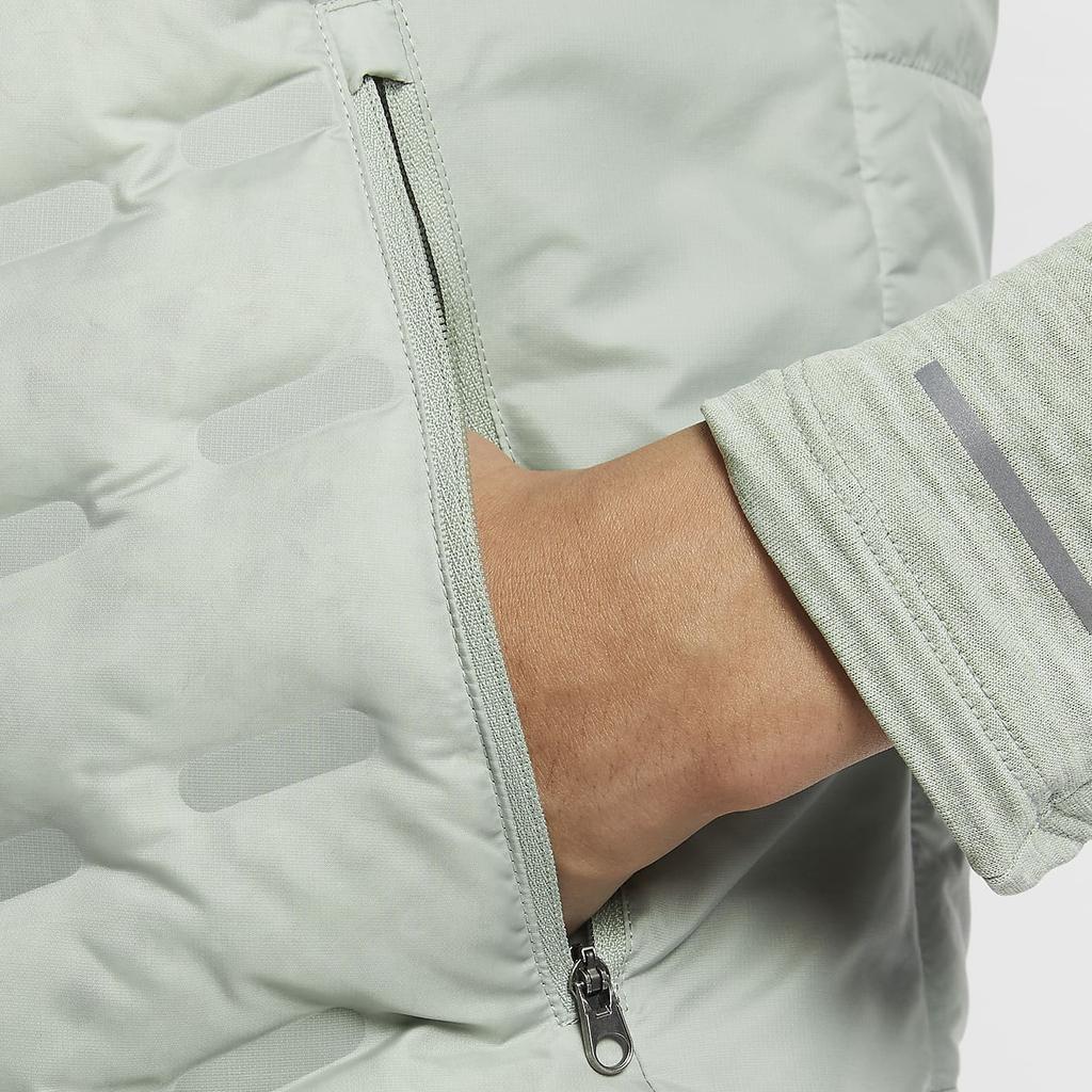 Nike Therma Fit Adv Rippel Down Running Лучший однотонный модный удобный мягкий пуховый жилет для мужчин светло-зеленый FB7543-370