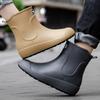 Fashion Rain Shoes Men's and Women's Short Water Shoes Adult Flat-bottomed Warm Waterproof Boots Short Student Rubber Shoes Men's Galoshes Fashion