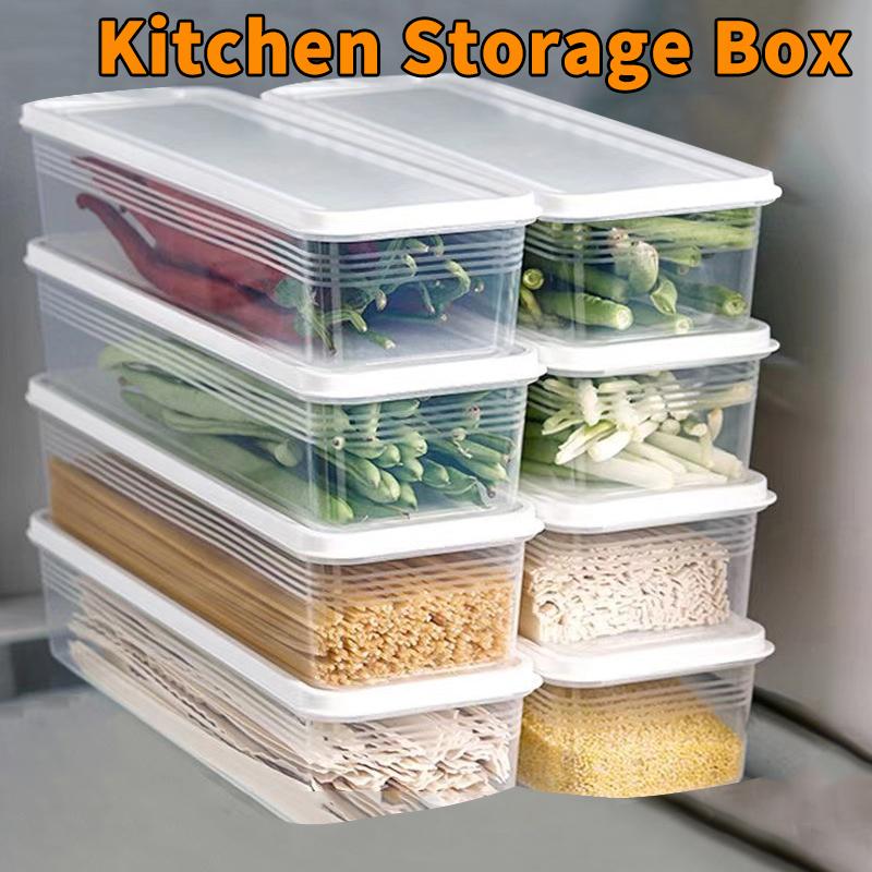 1 шт. свежая коробка для макаронных изделий, лапши, пластиковая запечатанная коробка для хранения продуктов, кухонные принадлежности, прямоугольный зеленый лук, фрукты, холодильник для хранения