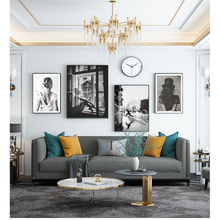 Wall Art Pictures For Living Room Decorative Prints On The Wall Nordic Poster Black White Canvas Painting Beautiful Photo