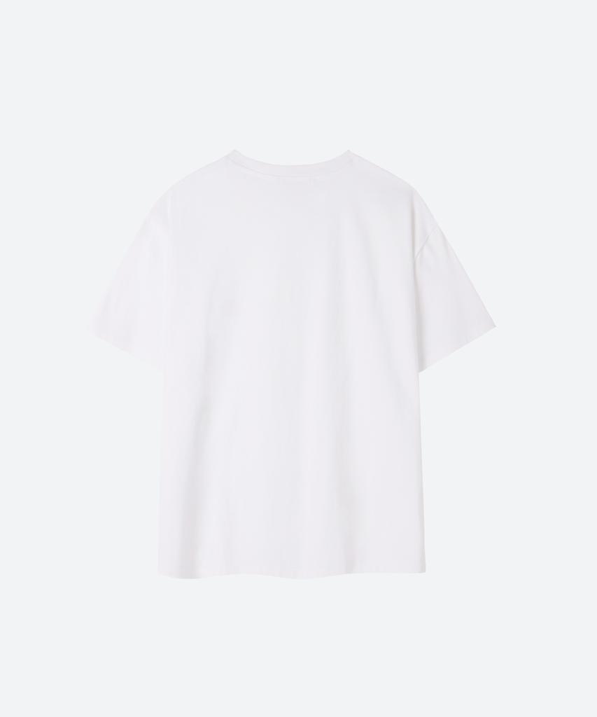 MOONSUN M.C Unisex, Logo Basic T-Shirt / White