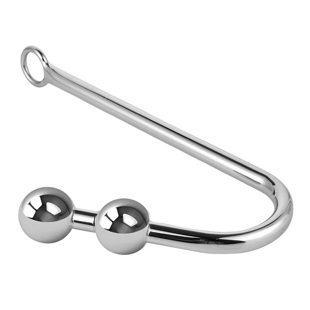 Анальные секс-игрушки Секс-игрушки для мужчин и женщин Анальная пробка с отверстием для шарика Анальный крючок Анальный расширитель из нержавеющей стали