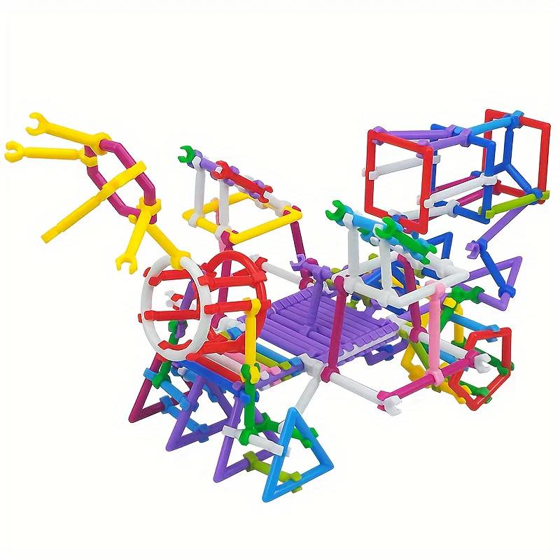 65~240 шт. Детские DIY строительные блоки палочки игрушки с сумкой для хранения дети раннее обучение интеллект палочки игрушка для творчества TMZ