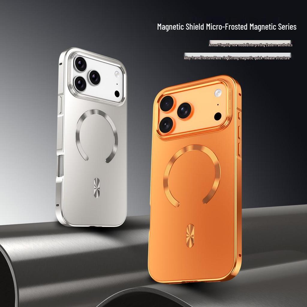 Чехол-книжка с магнитной застежкой Apple iPhone 17 Pro Max - Противоударный металлический щит для iPhone 16 Pro