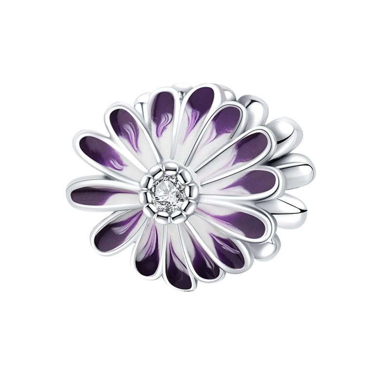 100% S925 Sterling Silver Pendant Sparkling Snowflake Rose Daisy Flower Bee Clip Charm Bead Fit Original Bracelet Jewelry