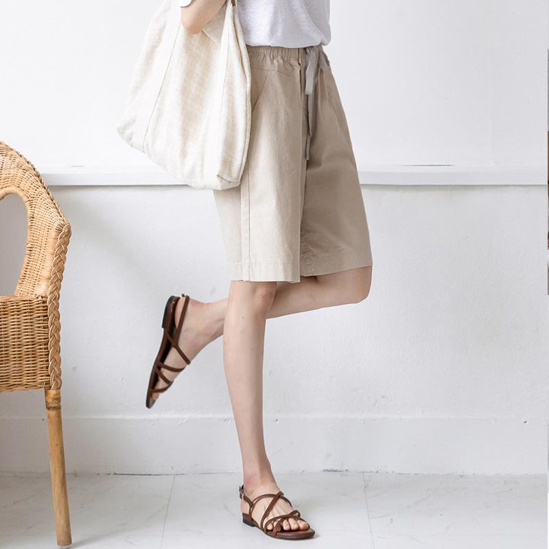 Women's Five-point Pants Loose Shorts Summer Thin Section High Waist Large Size Casual Pants Wide-leg Five-point Pants
