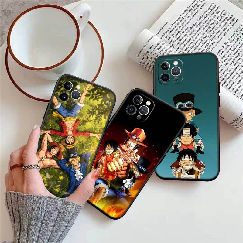 One Piece Luffy ACE Sabo Phone Case for Xiaomi Poco C40 C51 C50 C55 C65 C71 C75 C85 F8 F7 F6 F5 F3 F2 X7 X6 X4 X3 X2 M7 M6 M5 M4 M3 M2 Pro