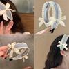 Non-slip Lace Bow Headband Elegant Hair Hoop Korean Fairy Headwear  For Women Girls Makeup
