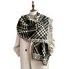 Осень новый универсальный клетчатый жаккардовый шарф Майяр женский модный теплый и холодный шарф с декоративной шалью