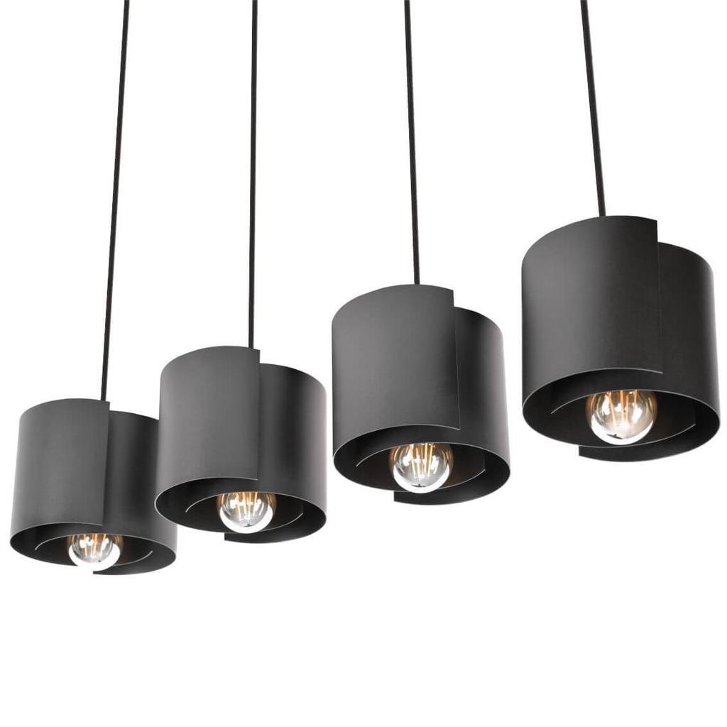 Hugo 4 Lampa Wisząca Czarna