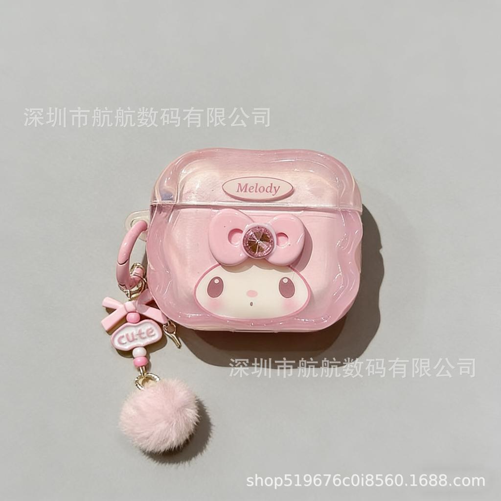 Japanese soft cute three-dimensional bow Melody suitable for AirPods1 Apple earphone case cute girl