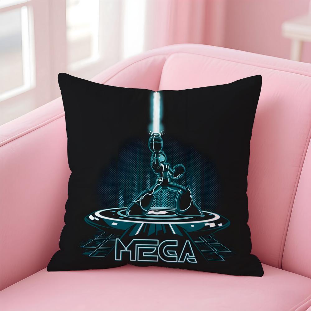 Mega Man anime game Cushion Cover Pillow Case Soft Skin Friendly Fabric Concealed Zipper