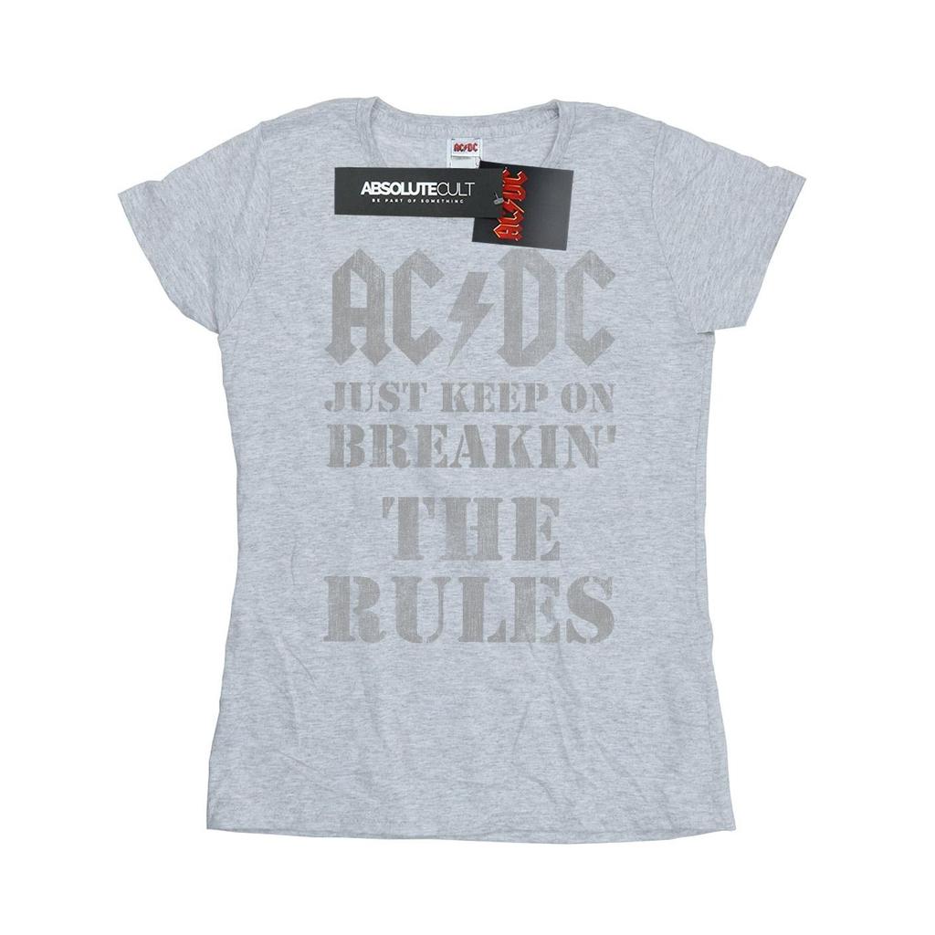 AC/DC Womens/Ladies Just Keep On Breaking The Rules Cotton T-Shirt