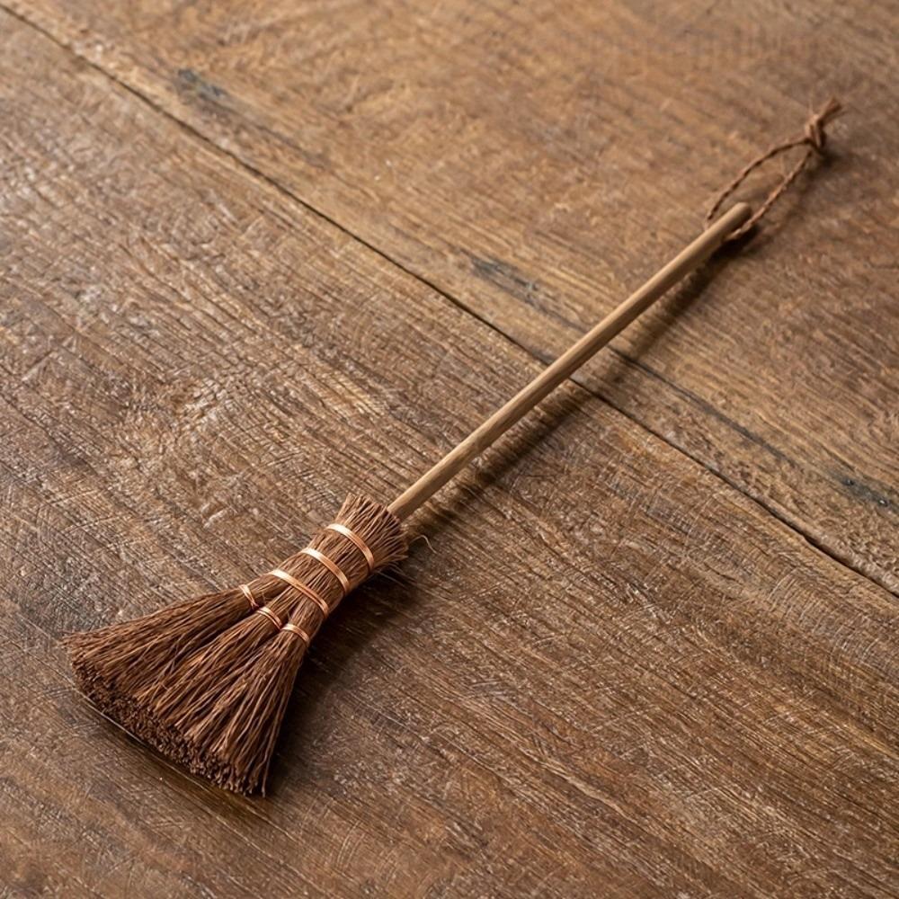 Handmade Palm Hair Brush Traditional Mini Whisk Broom Durable Tea Ware Scrubber Tea Accessories