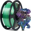 Silk Tri-Color PLA Filament 1.75mm Coextrusion Red Blue Green Rainbow 1kg 3D Printer Filament HY197 OEM/ODM Made In China
