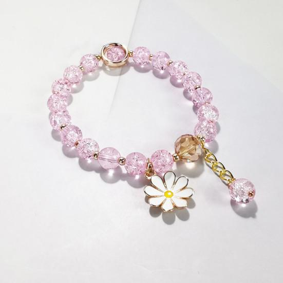 Студенческий браслет с подсолнухом и бисером, сладкий корейский стиль, универсальный браслет, подарок для девочек