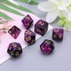 26/7Pcs Acrylic Dice Digital Dice Black Purple Gold Points D4 D6 D8 D10 D12 D20 KTV Bar Nightclub Entertainment Tools Adult Toys