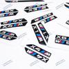 2Pcs Premium Fender Side Badge Emblem for BMW M Power X1 X2 X3 X4 X5 X6 Glossy Black Sticker Logo 6.8cm 8.4cm Car Styling Decor HG5