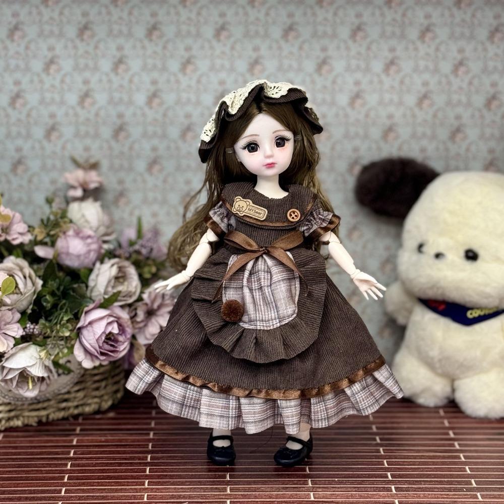 Attractive Eyes Princess Dress Up BJD Dolls Long Hair Princess Makeup Ball Joint Doll Girl Gift