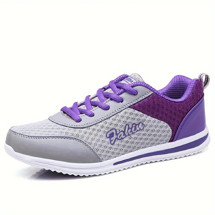 Fashion Breathable Sneakers For Women 2025 New Fashion Solid Color Soft Women Sneakers Mesh Fabric Lace Up Woman Shoes Female Footwear