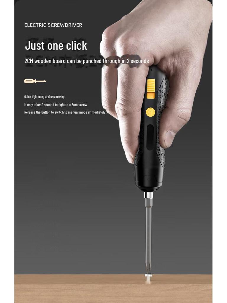 Портативная беспроводная литиевая аккумуляторная отвертка - ручной электрический прямой стержневой инструмент