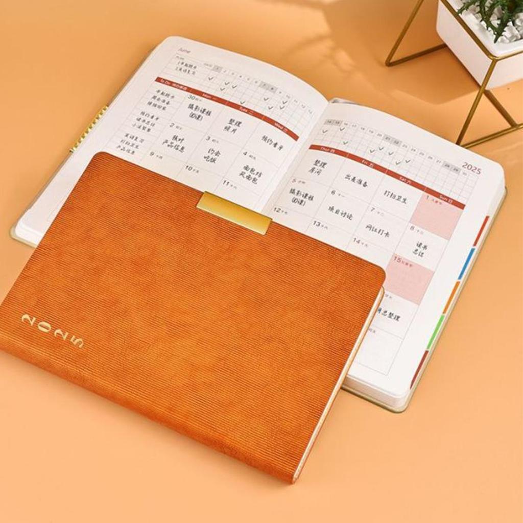 Расписание дел на 2025 год, ежедневник для студентов, утолщенный ежедневник, записная книжка, блокнот, тетрадь, памятка, 200 листов, 400 страниц