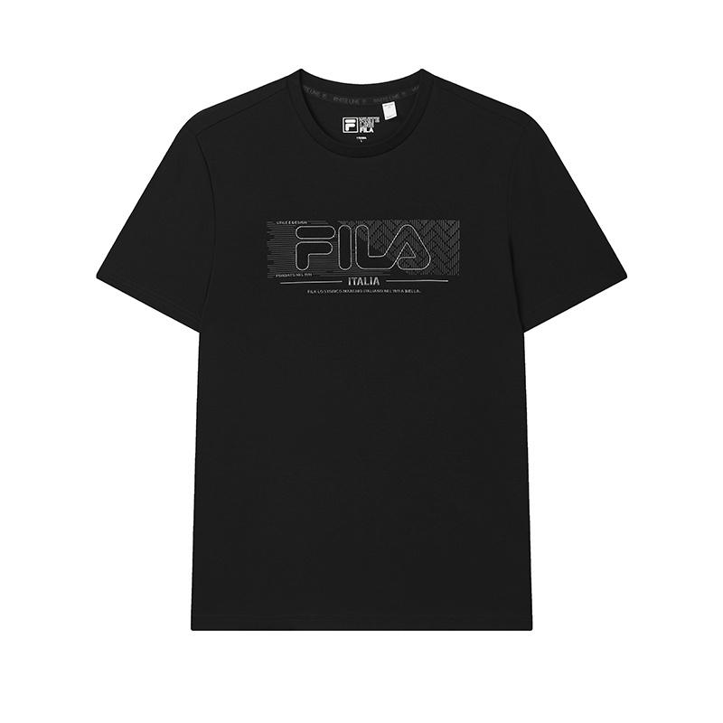 FILA WHITE T Shirt Men's Jet Black F11M523101F-BK