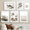 Beach Birds Palm Trees Reed Grass Plant Flower Horse Wall Art Print Canvas Painting Nordic Poster Decor Pictures For Living Room