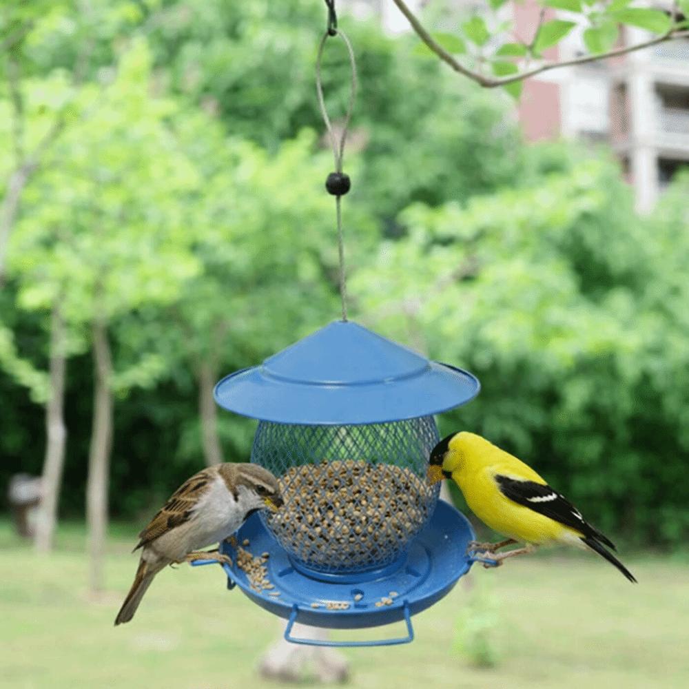 Large Capacity Hanging Bird Feeder Leak-Proof Bird Food Container Bird Feeding Station Outdoor Use