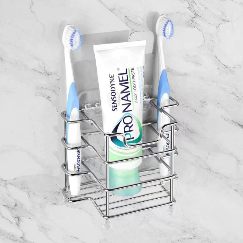 Home Bathroom Toothbrush Holder Rack 201 Stainless Steel Efficient Use