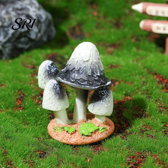 Mini Mushroom Ornament Miniature Synthetic Resin Micro Landscape Potted Plant Decoration Forest Style Fairy Garden Accessories Light-resistant Decor