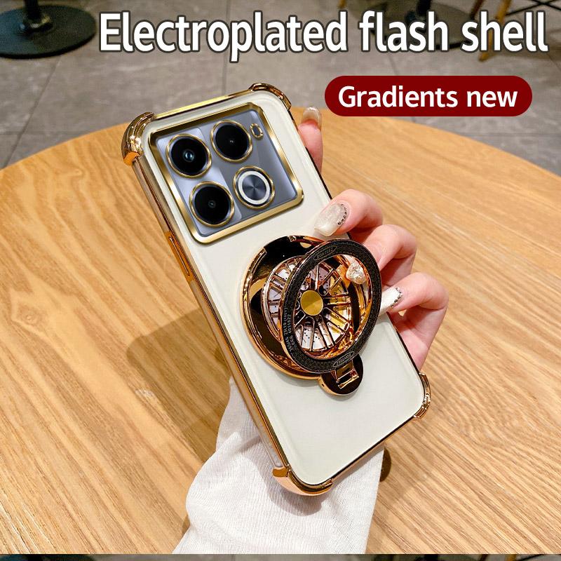 Luxury Shockproof Magnetic Bracket for Magsafe Case for Infinix Smart 9 8 7 Plus Smart9 Hot 50i 50 I Hot50i With Holder Cover